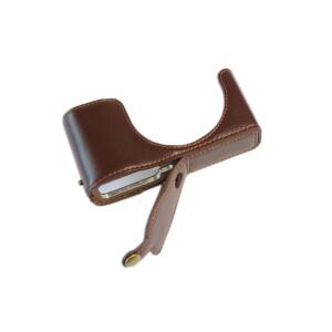 리코 GRIII GR GR3용  가죽 케이스 카메라 비디오 백 하프 바디 베이스 보호대 하단 커버 포함