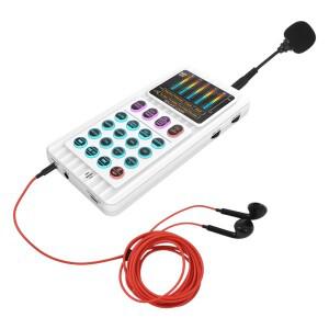 보이스 체인저 8가지 사운드 효과 조명이 포함 휴대용 장치 미니 라이브 방송 휴대용 마이크 기계