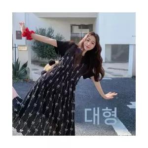 여성 썸머 여름 롱 원피스 블랙 휴가 투피스 슬림핏 스커트 붐데일 스포M1