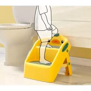 유아용 2단 디딤대 어린이 세면대 발판 아기 욕실 스툴 안전한 화장실 양치 계단 오리 캐릭터
