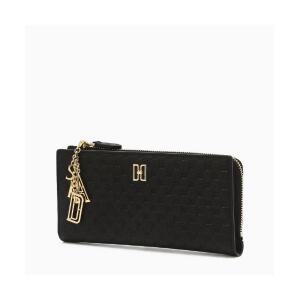 [AK플라자] [닥스핸드백] 블랙 DD로고 소가죽 슬림 2단 장지갑 DCWA6E528BK