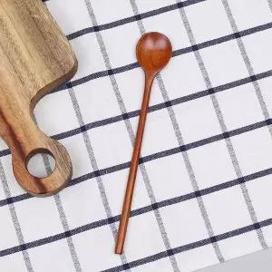 로즈우드 옻칠 원형 티스푼 대 롱티스푼 수저 원목숟