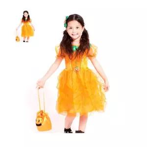 할로윈데이 호박드레스 3종세트 여아 코스튬드레스