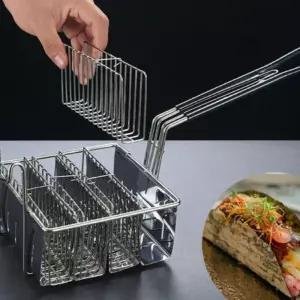 타코튀김기 바스켓 나초 또띠아 자형 타코 기름망 바구니