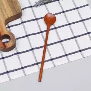 [셀러에이드]로즈우드 옻칠 원형 티스푼 소 디저트숟가락 18A 나무