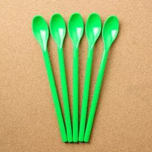 [셀러에이드]5p 칼라 롱스푼 롱 커피스푼 숟가락 티스푼세트 롱커