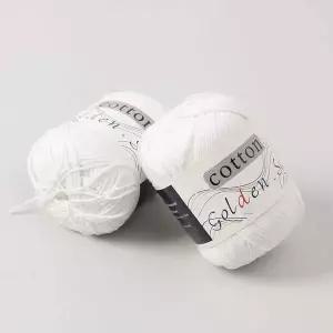 일상공방 코튼 뜨개질실 2p세트 화이트 면뜨개실 코튼