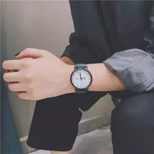 스터디 여성 손목시계 블루 가죽손목시계 심플한손목