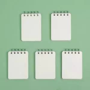 한손에 스프링 미니수첩 5p세트 무지 포켓수첩 스프링