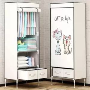 이불장 수납장 낮은 원룸 천커버 작은방 옷장 간이 침구