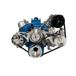 소형 블록 포드 289 302 서펜타인 풀리 변환 키트 A/C PS ALT SBF 1 - 운전석 하부 라디에이터 호스와 호환되는 Chap 성능. 4 볼트 댐퍼 1969+