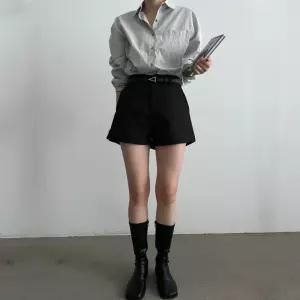 핀턱 반바지슬랙스 정장반바지 여성