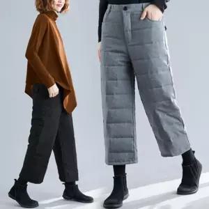 W65791 뒷밴드 8-9부 여자 솜바지 겨울바지 패딩바지