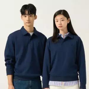 [백화점 정품] 빈폴 멘 [FW25]더블니트 칼라넥 스웨트 셔츠 - 로열 블루 BC5841C01N LL