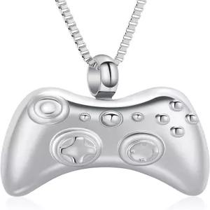XSMZB 화장 보석 게임 컨트롤러 유골용 항아리 목걸이 스테인리스 스틸 게임패드 기념 펜던트 사랑하는