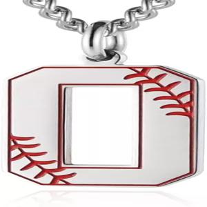 HZMAN 야구 이니셜 펜던트 목걸이 영감 유니폼 번호 0-9 참 스테인리스 스틸