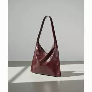 MANIG 세모백 여성 미니 크로스 숄더백 스몰 버건디