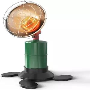 바이플러스 프로판 히터 - 실외용 10000BTU 휴대용 파티오 전자 점화식 캠핑 제어 밸브 텐트 낚시 차고