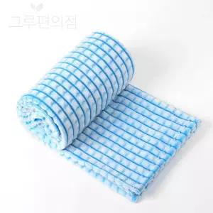 모던체크 극세사 무릎담요(블루) 겨울담요