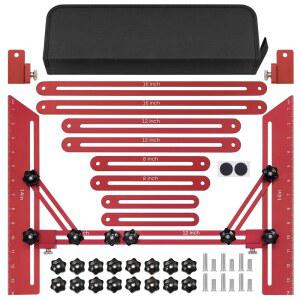 [미국배송] 계단 트레드 템플릿 도구 보조 지지봉이 있는 게이지 측정 도구용 지그 지지대 및 파티션용 길이 10.5인치에서 60.5인치로 조정 가능
