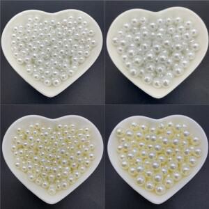 4mm-20mm 아크릴 스페이서 비즈 모조 진주 라운드 쥬얼리 만들기 DIY 의류 액세서리