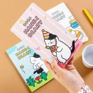 [문구] 고양이 디자인 핸디 다이어리 귀여운 플래너 개인 일정 관리 노트 1P