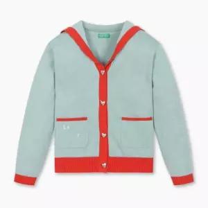 [백화점 정품] 베네통 키즈 러 카라 니트 가디건QAKC01441