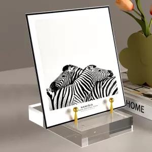 조절 가능한 골드 톤 페그가 있는 SVENJBB 아크릴 이젤 디스플레이 스탠드 - 사진 요리책 초대장 접시에