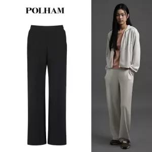 여성) 스쿠바 턱 와이드 스웨트 팬츠 (블랙)_SH