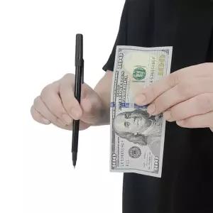 오라몰랑 JL매직 하프달러가 500원 동전으로 변하는 트릭 무엇이든 통과하는 펜 코인앤펜(하프달러)