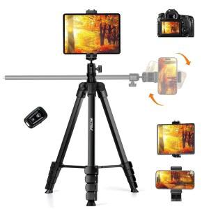 [미국배송] 셀카봉이 있는 MACTREM 휴대폰 삼각대 아이폰호환 IPAD용 70인치 수평 오버헤드 비디오 녹화/셀카/라이브 스트림/VLOGGING을 위한 무선 리모컨이 카메라 삼각대 스탠드