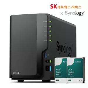 시놀로지 나스 DS225+ 8TB,(HAT3300 4TB x2) NAS DSM 초기설정지원
