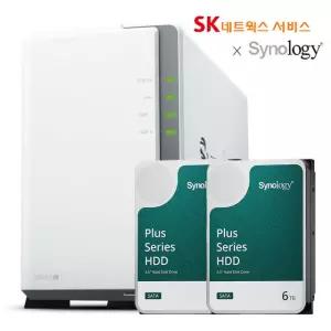 시놀로지 나스 DS223j 12TB,(HAT3300 6TB x2) NAS 초기설정지원