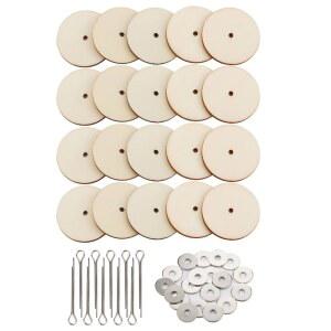 테디 베어 장난감 인형을 위한 인형 관절 코터 핀 및 섬유판 디스크 DIY 액세서리(20세트, 30MM)