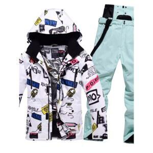 남성 스키복 세트 보드복 S77400 추위 등산 직템 수묵화 블랙 스노우패딩