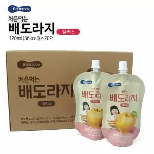 베베쿡 처음먹는 배도라지 플러스 120ml 20개 1박스