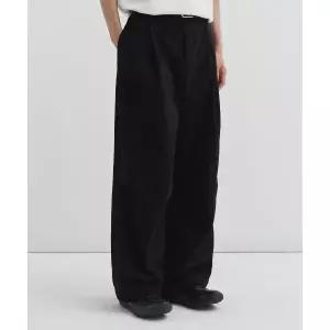 매장정품 DRAW FIT 드로우핏 에센셜 와이드 원턱 코듀로이 팬츠 [BLACK] DFPT4302BK 1098684