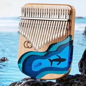 21 키 Kalimba초보자 Kalimbas 휴대용 성인 키보드 악기 전문 수지