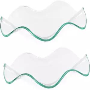 2pcs 에센셜 오일 접시 전기 램프 트레이 플러그 인 왁스 워머 타르트 캔들 유리 전기-열