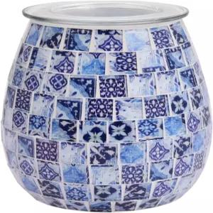 디시미 모자이크 유리 왁스 워머 - 야간 조명 에센셜 오일 디퓨저 및 아로마 테라피용 홈 데코를 사용한