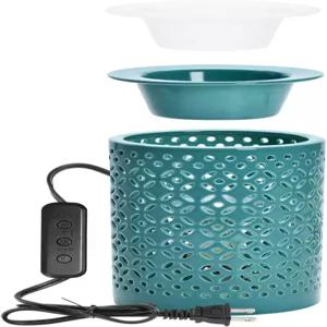 타이머와 실리콘 접시 1개가 포함된 아사와사 세라믹 왁스 멜트 워머 향 및 에센셜 오일용 캔들 홈 오피스