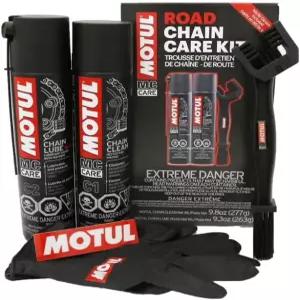 브러시 장갑 스티커가 포함된 Motul C1 체인 클리너 및 C2 오토바이 윤활 키트 스트리트 바이크 카트용