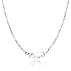 줄파이어 18K 골드 도금 925 스털링 실버 체인 목걸이 여성용, 1.35mm 로프 매우 반짝이고 내구성이 뛰어난 여성용 16 18 20 22 24 26 인치