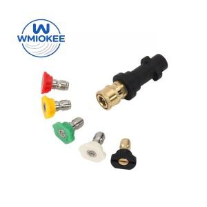 KARCHER K2 K3 K4 K5 K6 K7용 고압워터총 퀵 어댑터 (컬러풀 폼 포트 노즐 부착 키트 포함)