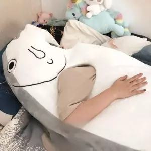 웃긴 잠옷 귀여운 무늬 회색빛 극세사 동물 커플 파란색길이 오르카 특이한