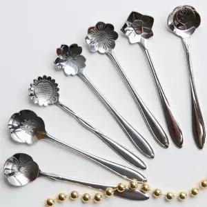 일본 사쿠라 나가오 세트 벚꽃 티스푼 포크