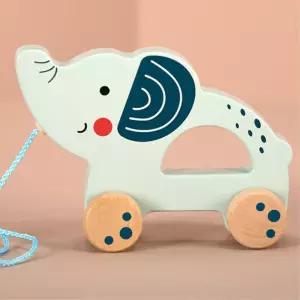 놀이방 끈달린 원목 동물 자동차4종세트 출산선물 유치원