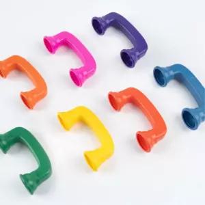 유치원 전화놀이 칼라 수화기 7종세트 5살 긴줄 아동센타