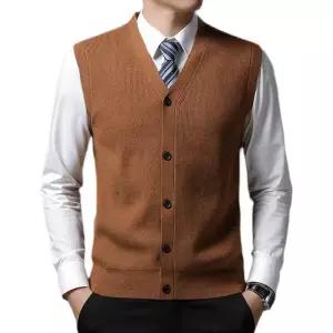 정장 민소매 가디건 스웨터 가을 남자정장가디건 브이넥 니트조끼