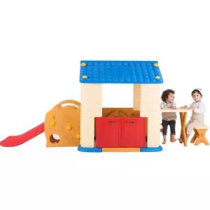 아기집장난감 미끄럼틀겸 테이블세트 아동하우스 완구